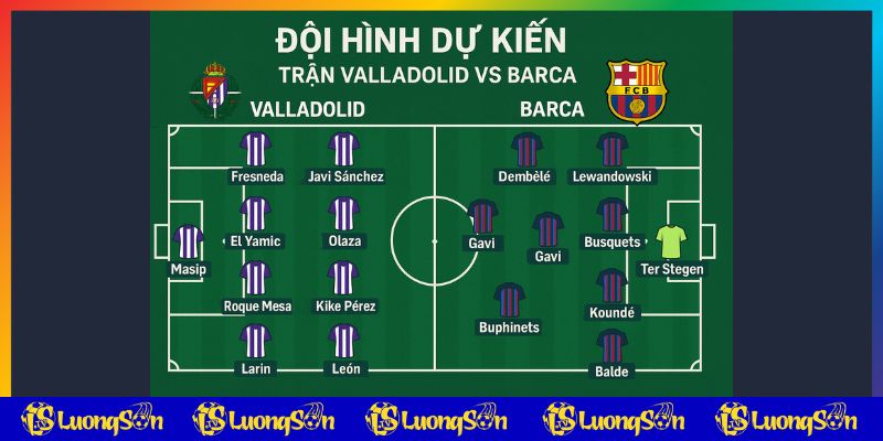 Đội hình dự kiến trận Barca vs Valladolid