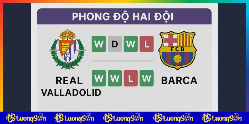 Phong độ trước trận Barca vs Valladolid của 2 đội